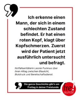 Am Freitag begleiten wir in der Freistunde eine junge Notfallsanitäterin bei ihrer Arbeit: Was passiert bei einem Einsatz? 🔊 Und was bei den Dienststunden dazwischen, die sie auf der Wache verbringt? Sehr viel, wie du bald bei uns lesen wirst! 👀
#notfall #notfallsanitäter #roteskreuz #krankenwagen #kopfschmerzen #blutdruck #zeitung #freistunde