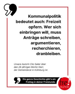 In wenigen Wochen ist Kommunalwahl. Wie sich zwei junge Politiker darauf vorbereiten, das liest du am Freitag in der Freistunde. Da erklären wir auch genau, wie die Wahl abläuft. Ganz so einfach ist der Ablauf hier nämlich nicht. 🗳️📰
#wahl #kommunalwahl #gemeinde #gemeinderat #kommune