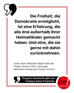 Was verbindet die Donau, die Leipziger Buchmesse und drei junge Menschen aus den verschiedensten Ländern? Das Projekt „Donau Online“. 🎉 Entlang des Flusses werden dabei Jugendliche und junge Erwachsene vernetzt, alles im Sinne der Demokratie. Das Projekt wurde nun auch auf der Leipziger Buchmesse vorgestellt - und auch in der Freistunde widmen wir uns diese Woche „Donau Online“. 😊
#leipzigerbuchmesse #leipzig #fluss #donau #literatur #demokratie #zeitung #freistunde